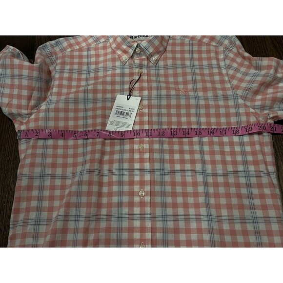 NWT Barbour Middleton Short-Sleeve Tailored Shirt Pink Men's Size S $75 - Picture 8 of 10